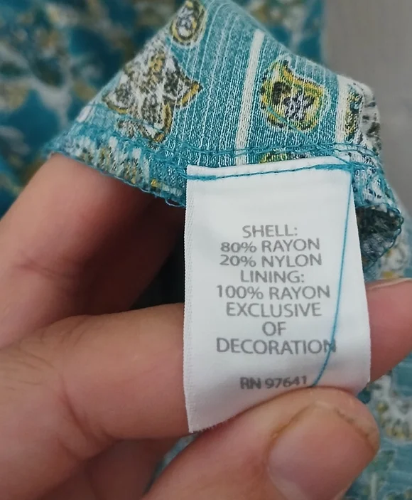 J. Jill Tiered Maxi Dress Light Oceanside Lovely Paisley Floral Teal Dress XL - Picture 6 of 8